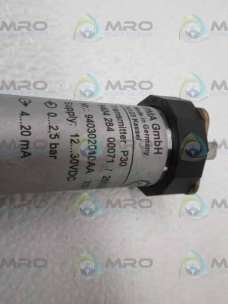 PMA P30 94042840071 PRESSURE TRANSMITTER UNMP