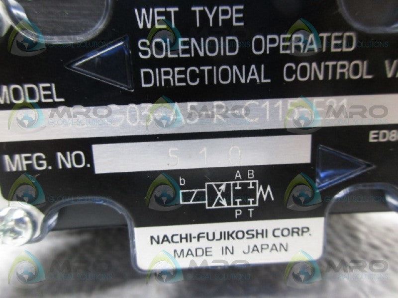 NACHI SS-G03-A5-R-C115-E21 DIRECTIONAL CONTROL VALVE NSNP