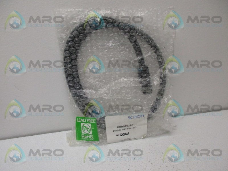 SCHOTT A08025.40 FIBER OPTIC CABLE *NEW IN FACTORY BAG*
