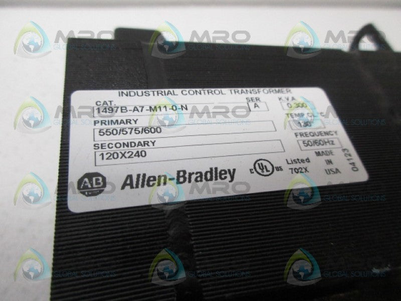 ALLEN BRADLEY 1497B-A7-M11-0-N SER. A TRANSFORMER *USED*