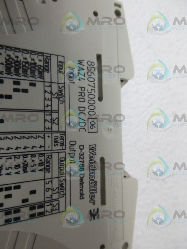 WEIDMULLER 8560750000 WAZ4-PRO-DC/DC SIGNAL CONDITIONER *NEW IN BOX*