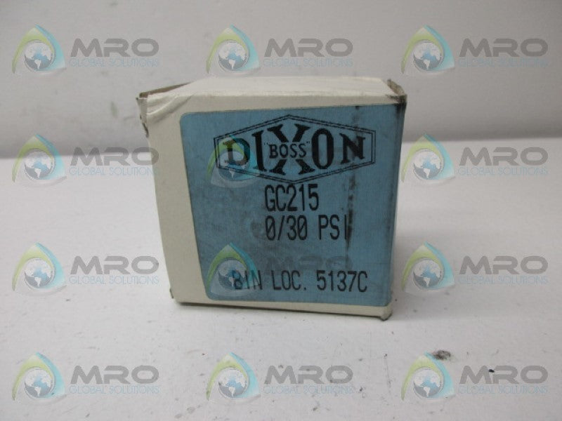 DIXON GC215 PRESSURE GAUGE 0-30 PSI  NSMP