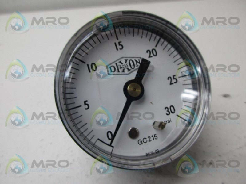 DIXON GC215 PRESSURE GAUGE 0-30 PSI  NSMP