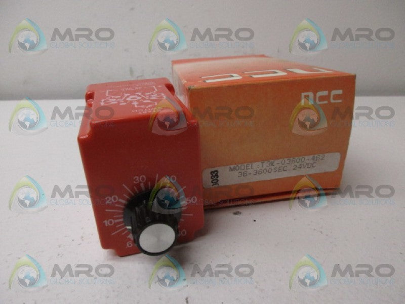 NCC T3K-03600-462 SOLID STATE TIMER 36-3600 SEC.  *NEW IN BOX*