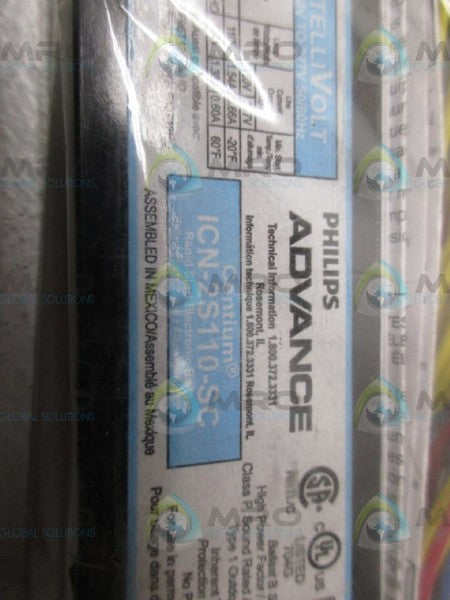 ADVANCE ICN-2S110-SC BALLAST * NEW IN ORIGINAL PACKAGE *