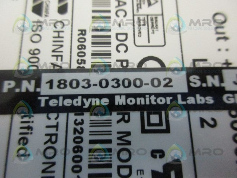 TELEDYNE MONITOR 1803-0300-02 * NEW NO BOX *