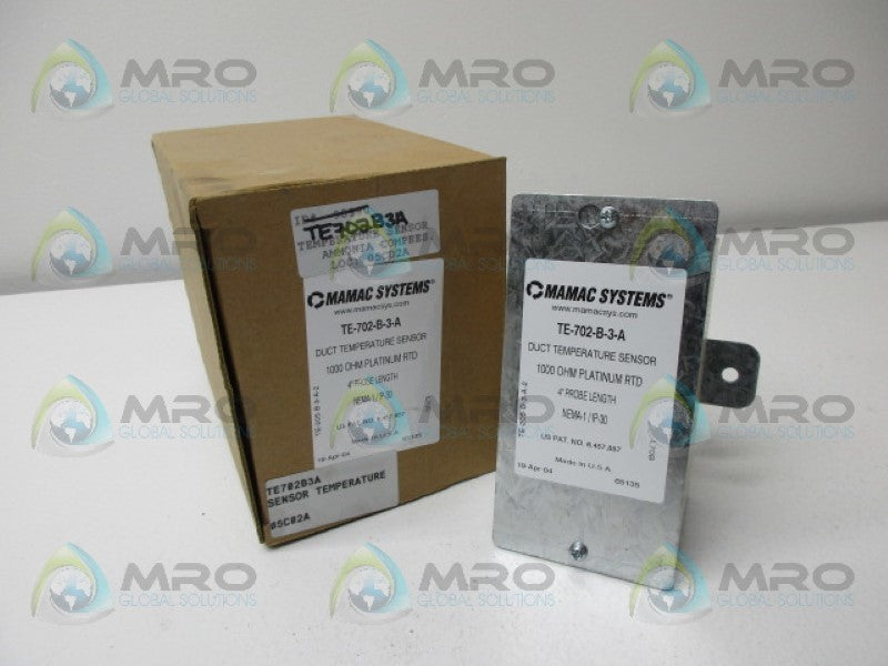MAMAC TE-702-B-3-A DUCT TEMPERATURE SENSOR  NSMP