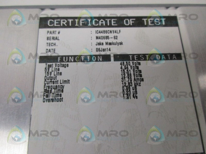 GENERAL ELECTRIC IC4486CNV4LF CONVERTER CONTROLLER *USED*