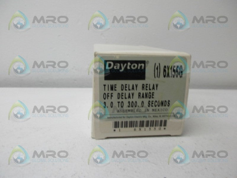 DAYTON 6X155G TIME DELAY RELAY *NEW IN BOX*