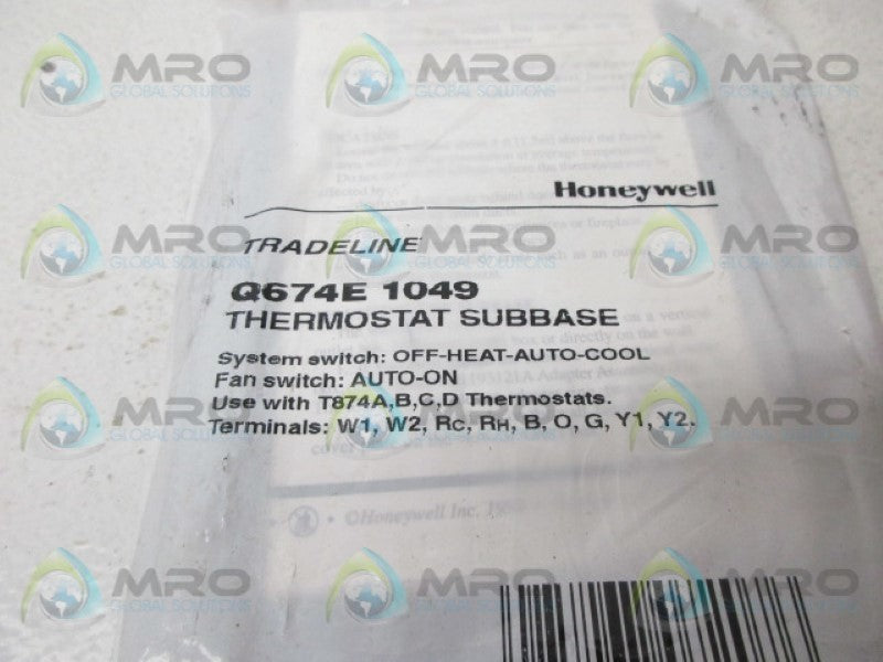HONEYWELL Q674E1049 THERMOSTAT SUBBASE *NEW IN FACTORY BAG*