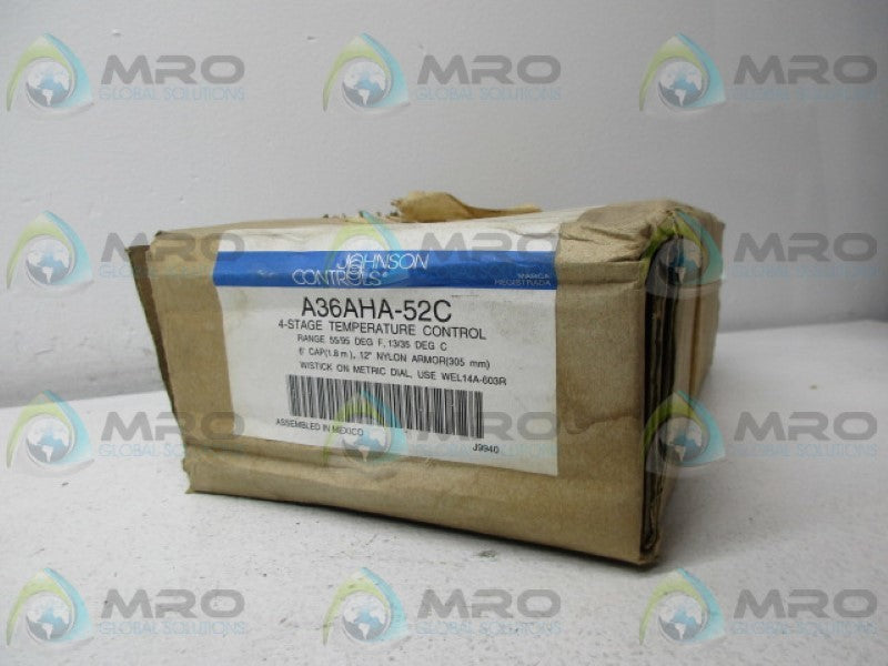 JOHNSON CONTROLS A36AHA-52C TEMPERATURE CONTROL *NEW IN BOX*