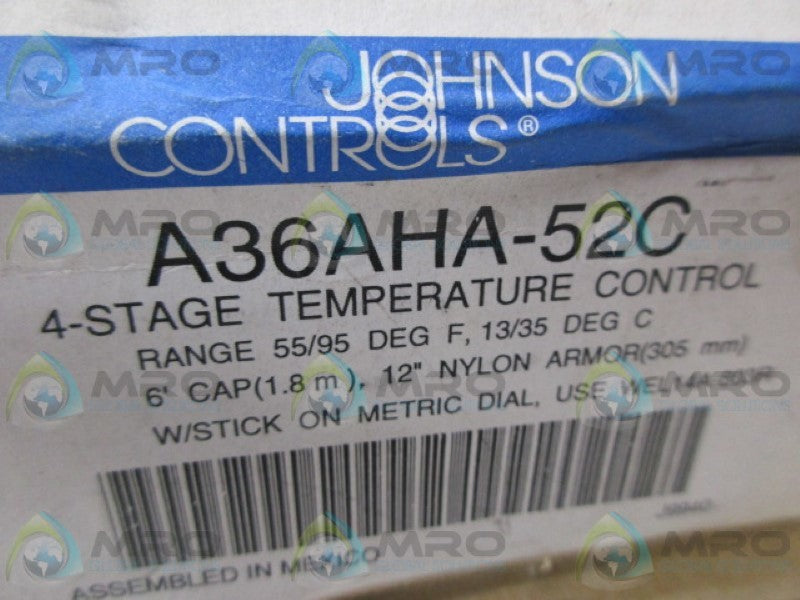 JOHNSON CONTROLS A36AHA-52C TEMPERATURE CONTROL *NEW IN BOX*