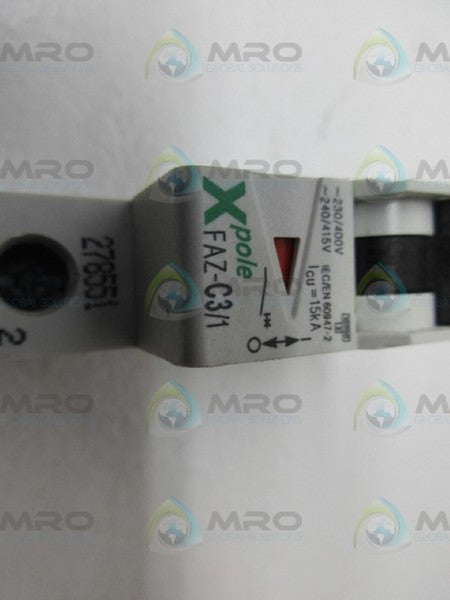 KLOCKNER MOELLER FAZ-C3/1 CIRCUIT BREAKER NSNP