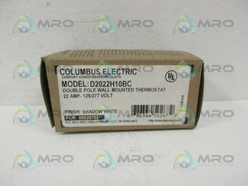 COLUMBUS ELECTRIC D2022H10BC WALL MOUNTED THERMOSTAT  NSMP