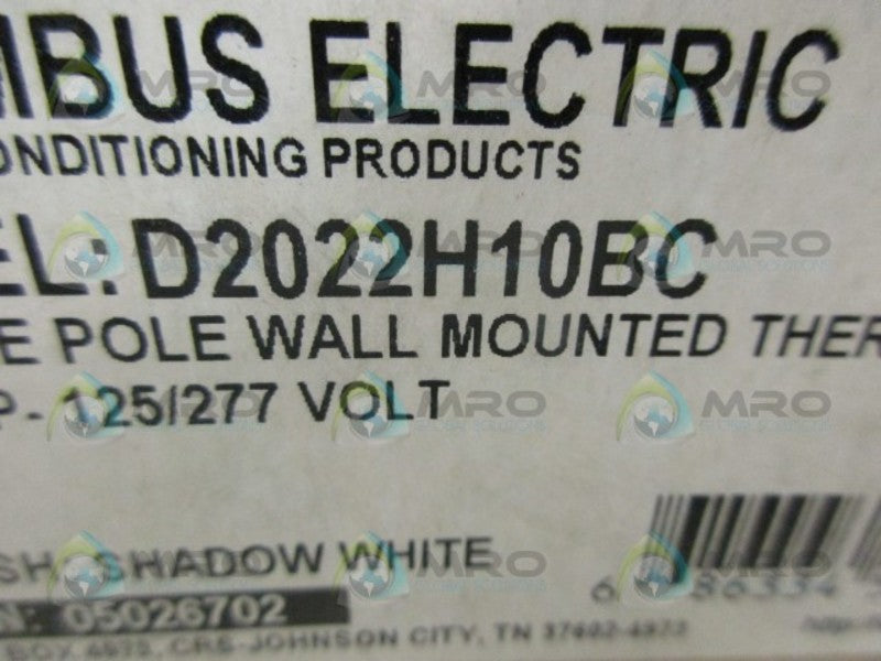 COLUMBUS ELECTRIC D2022H10BC WALL MOUNTED THERMOSTAT  NSMP