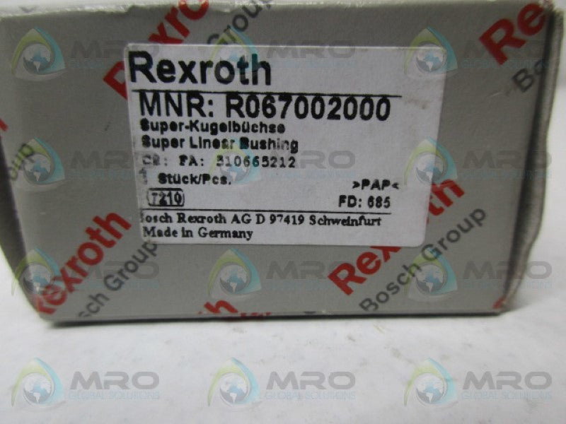 REXROTH R067002000 LINEAR BUSHING NSMP