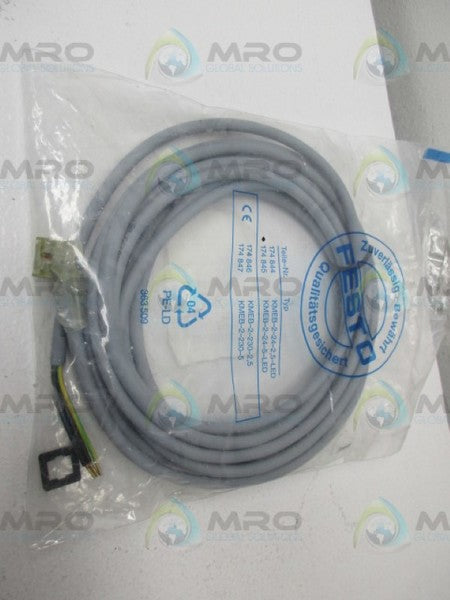 FESTO KMEB-2-24-5-LED CONNECTOR CABLE *NEW IN FACTORY BAG*