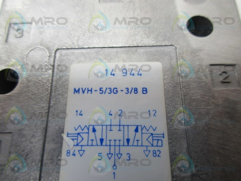FESTO MVH-5/3G-3/8-B SOLENOID VALVE *NEW NO BOX*