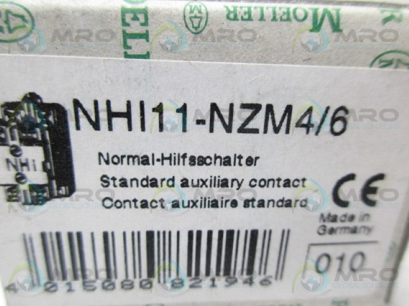 KLOCKNER MOELLER NHI11-NZM4/6 AUXILIARY CONTACT NSMP