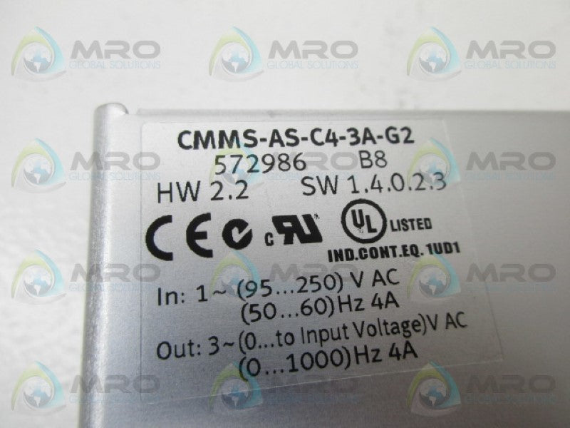 FESTO CMMS-AS-C4-3A-G2  SERVO MOTOR CONTROLLER *NEW IN BOX*