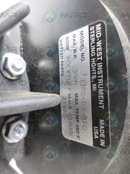 MID-WEST INSTRUMENTS 130PC-03-B-F0 DIFFERENTIAL PRESSURE INDICATOR NSNP