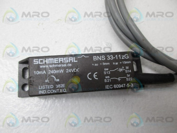 SCHMERSAL BNS33-11zG SAFETY SENSOR *USED*