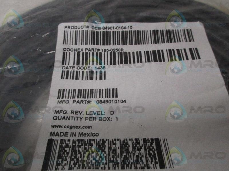 COGNEX CCB-84901-0104-15 185-0250R 0849010104 CABLE * NEW IN FACTORY BAG *