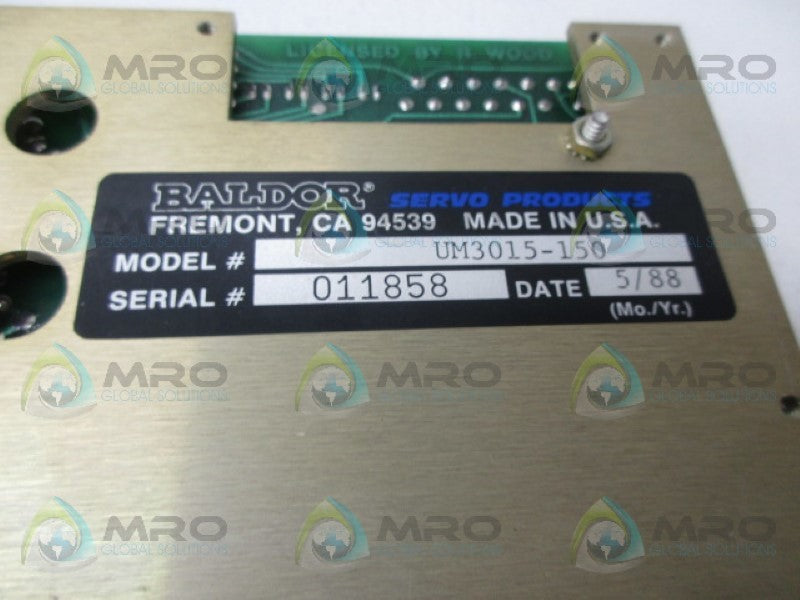 BALDOR UM3015-150 SERVO DRIVE  UNMP