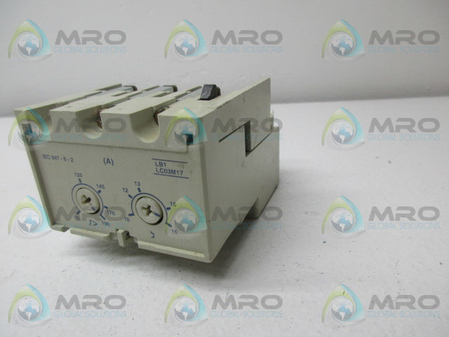TELEMECANIQUE LB1-LC03M17 PROTECTION MODULE *USED*
