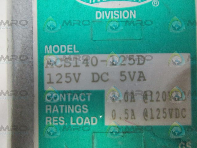 PANALARM ACS140-125D RELAY *NEW NO BOX*