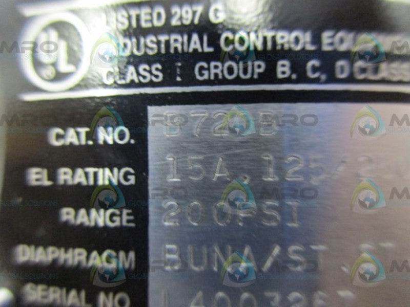 ASHCROFT B720B PRESSURE SWITCH NSNP