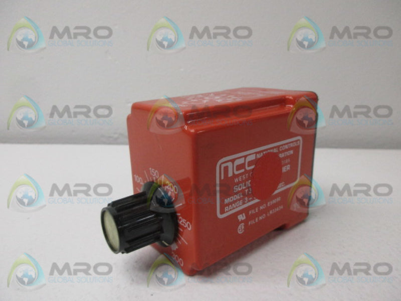 NCC T3K-300-461 SOLID STATE TIMER 3-300 SEC.  UNMP