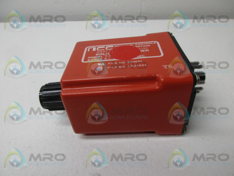 NCC T3K-300-461 SOLID STATE TIMER 3-300 SEC.  UNMP