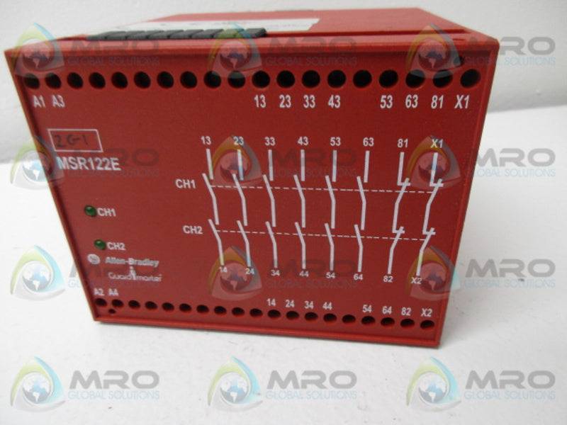 ALLEN BRADLEY MSR122E SER. A SAFETY RELAY  UNMP
