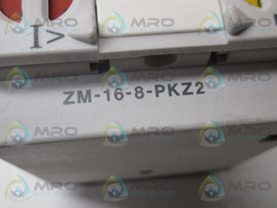 KLOCKNER MOELLER ZM-16-8-PKZ2 MOTOR PROTECTION TRIP BLOCK * USED *