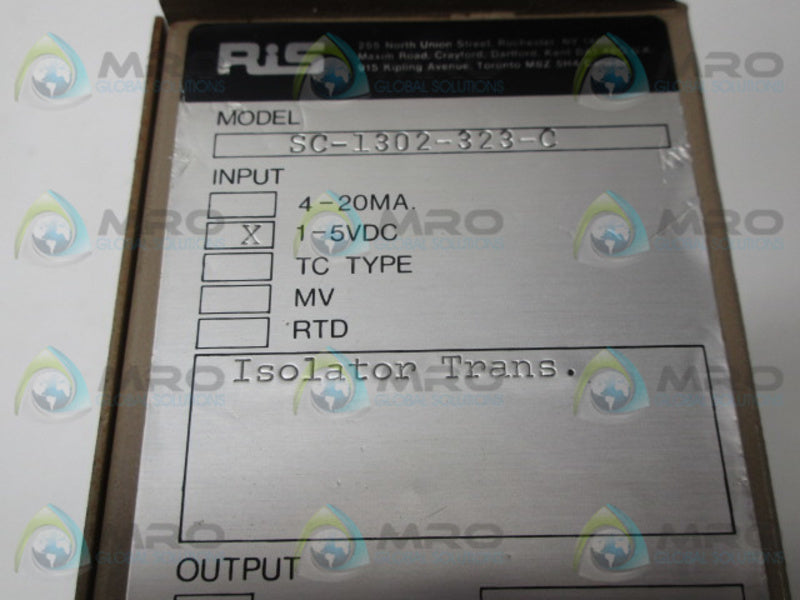 RIS SC-1302-323-C ISOLATOR TRANSMITTER  UNMP