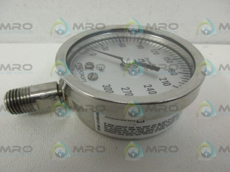 ASHCROFT 8923 0-300 GLYCERINE FILLED PRESSURE GAUGE NSNP