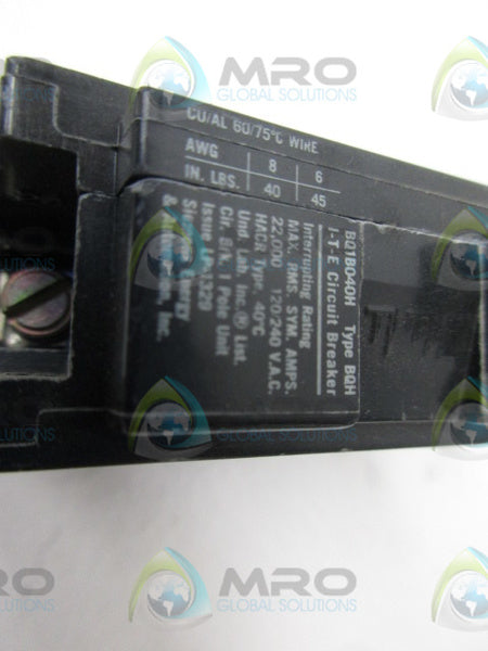 ITE BQ1B040H CIRCUIT BREAKER  NSNP