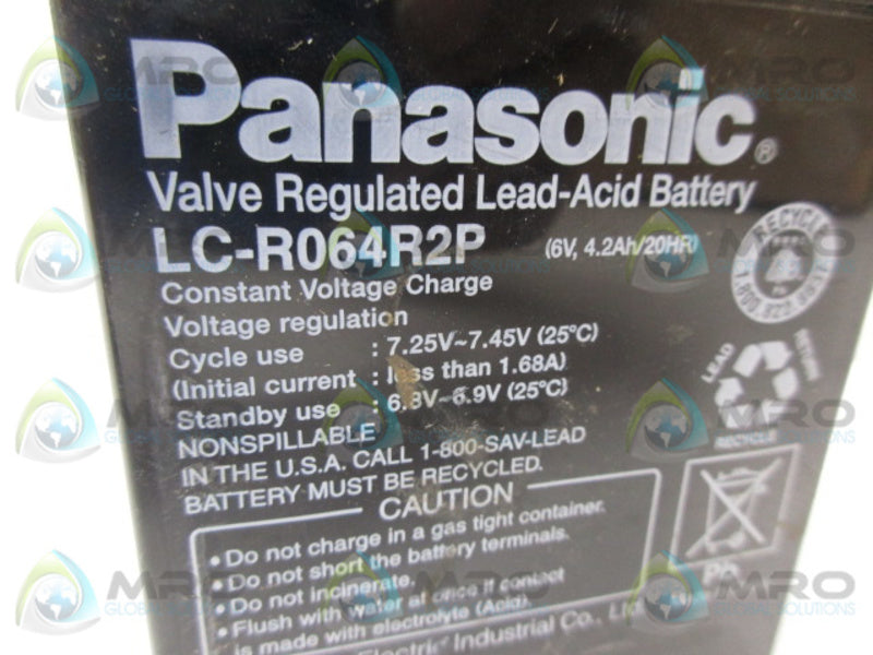 PANASONIC LC-R064R2P SEALED LEAD ACID  UNMP