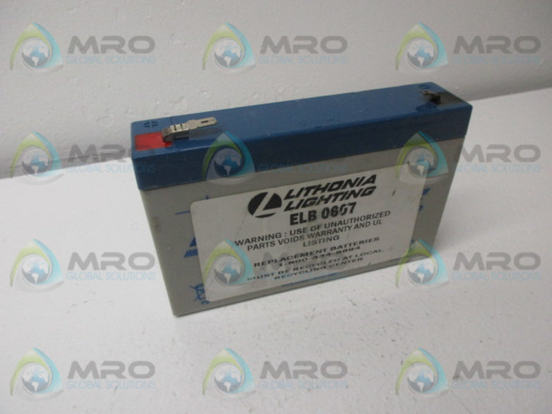 LITHONIA LIGHTING ELB0607 BATTERY  UNMP
