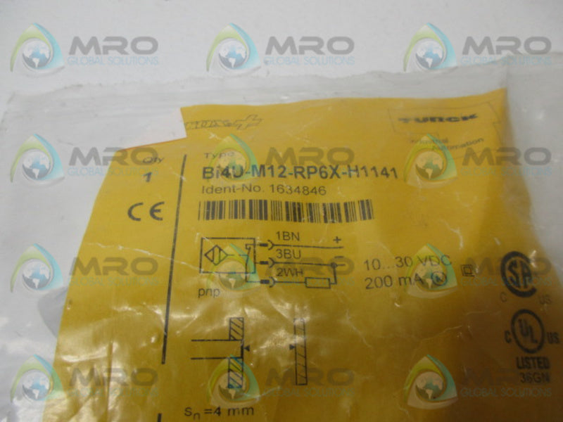 TURCK BI4U-M12-RP6X-H1141 PROXIMITY SENSOR * NEW IN FACTORY BAG *