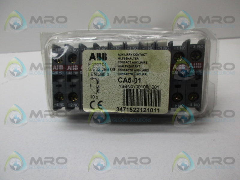 ABB CA5-01 AUXILIARY CONTACT (PKG OF 10)* NEW IN ORIGINAL PACKAGE *