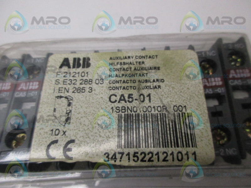 ABB CA5-01 AUXILIARY CONTACT (PKG OF 10)* NEW IN ORIGINAL PACKAGE *