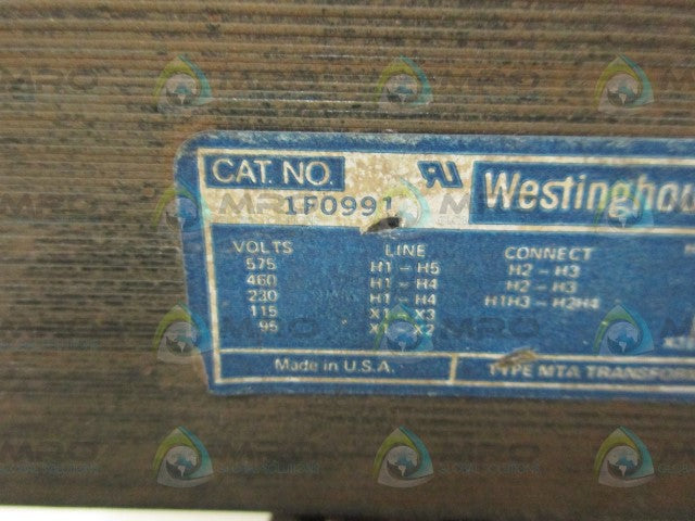 WESTINGHOUSE 1F0991 MTA CONTROL TRANSFORMER *NEW NO BOX*