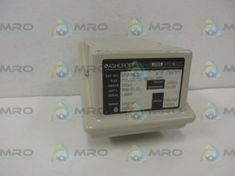 ASHCROFT LPAN4JB25 PRESSURE SWITCH NSNP