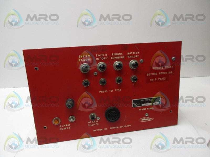 METRON 1802B REMOTE ALARM PANEL * USED *