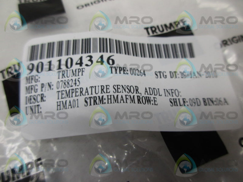 TRUMPF 0788245 TEMPERATURE SENSOR CORD * NEW IN FACTORY BAG *