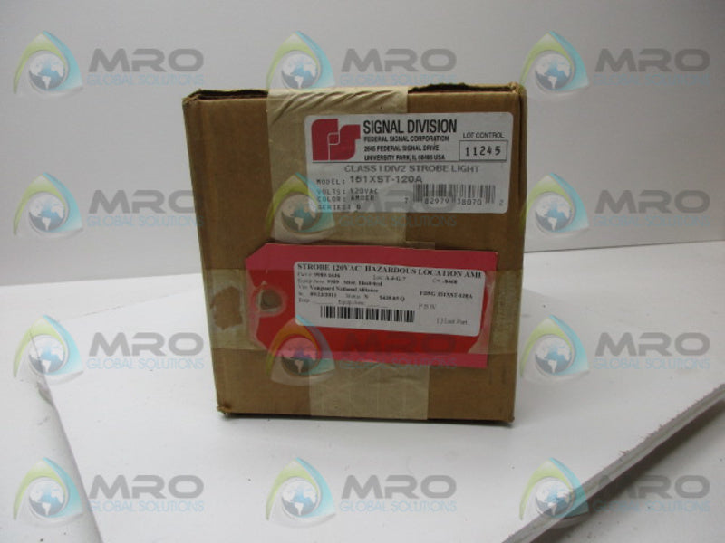 FEDERAL SIGNAL 151XST-120A AMBER HAZARD WARNING LIGHT * FACTORY SEALED *