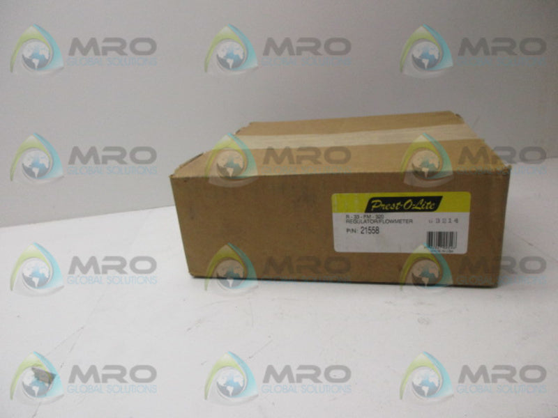 PRESTO-LITE 21558 R-33-FM-320 FLOWMETER REGULATOR * FACTORY SEALED *