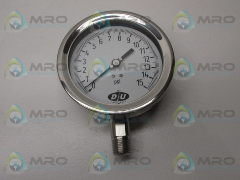 DURO-INSTRUMENTS 5RPK2 PRESSURE GAUGE 0-15 PSI *NEW IN BOX *